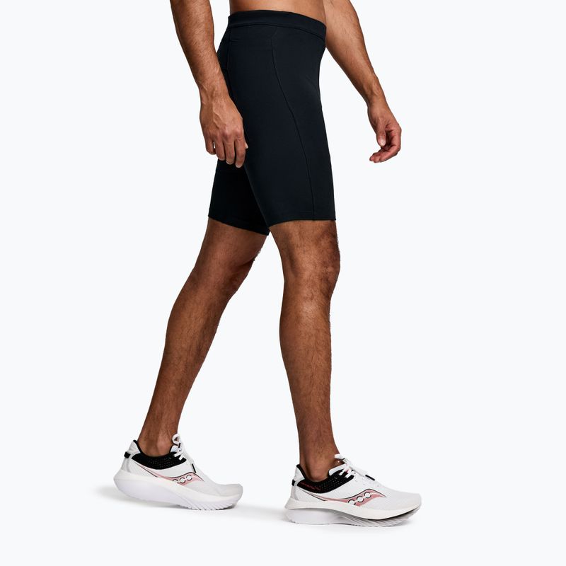 Saucony Fortify Gefütterte Herren Laufshorts halb schwarz 3