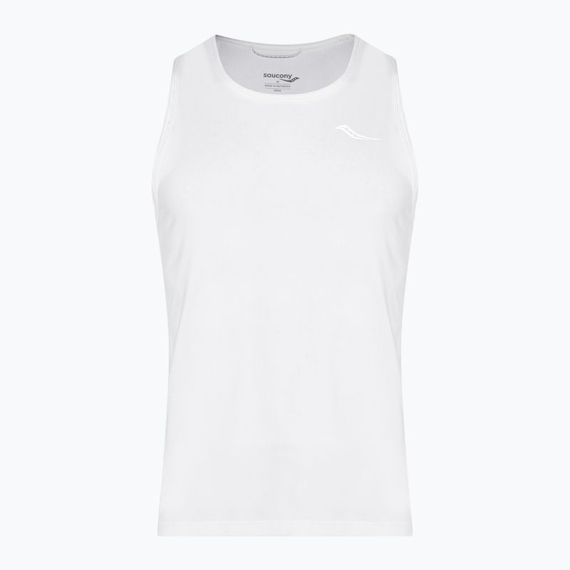 Lauf Tank Top Herren Saucony Stopwatch Singlet white