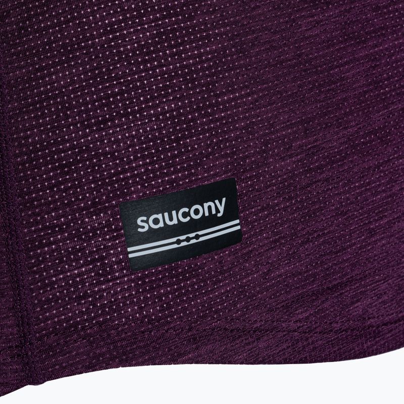 Laufshirt Damen Saucony Stopwatch eggplant heather 3