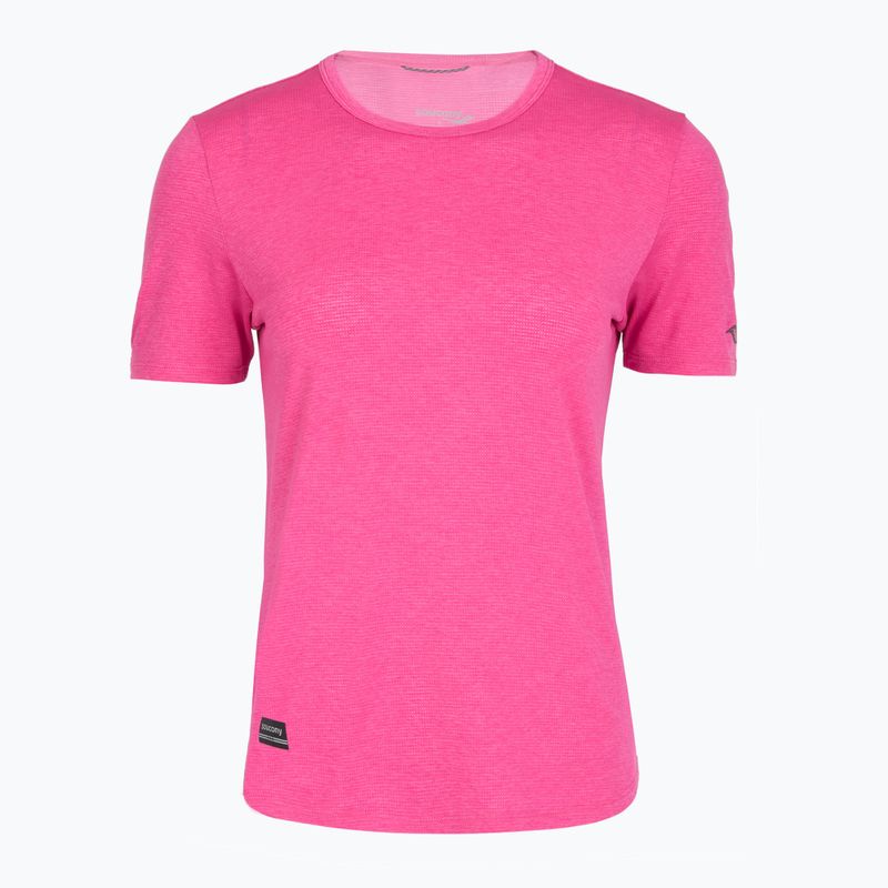 Damen Laufshirt Saucony Stopwatch SS fuchsia heather