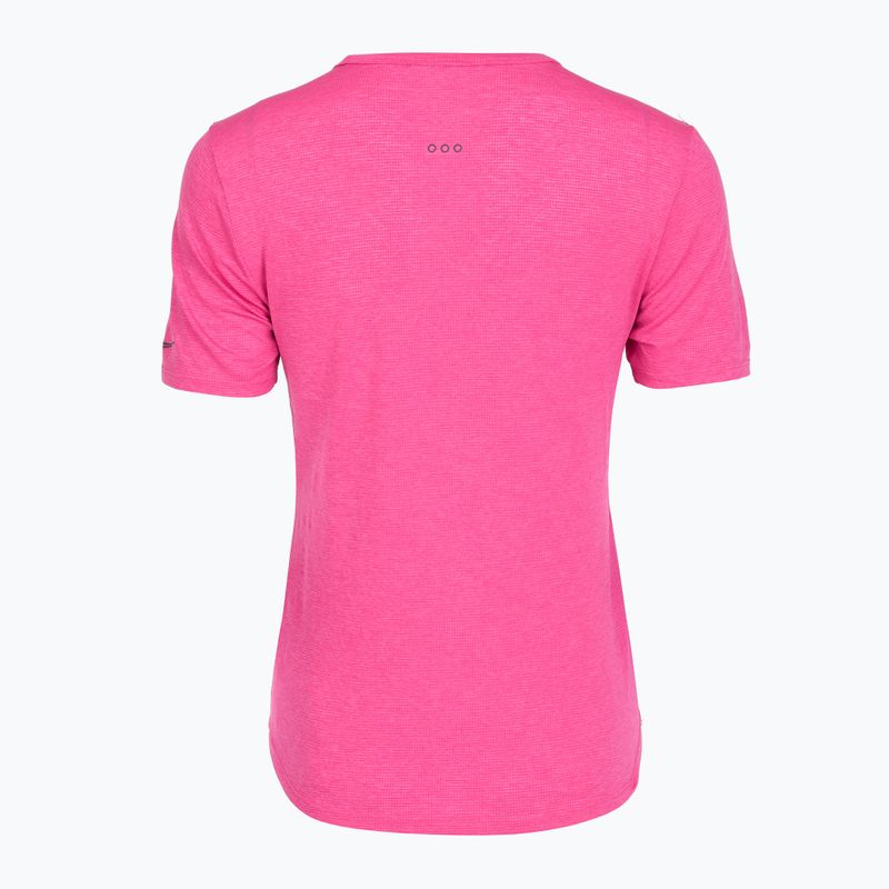 Damen Laufshirt Saucony Stopwatch SS fuchsia heather 2