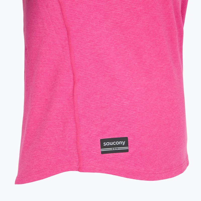 Damen Laufshirt Saucony Stopwatch SS fuchsia heather 3