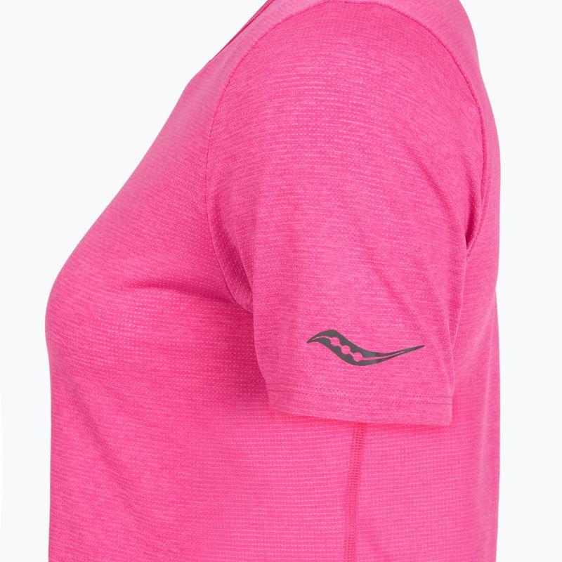 Damen Laufshirt Saucony Stopwatch SS fuchsia heather 4