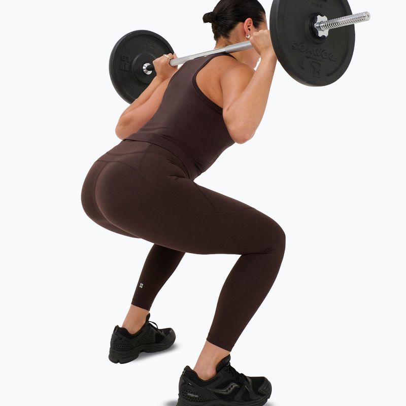 Damen-Trainingsleggings Sweaty Betty Power Workout 7/8 espresso brown 4