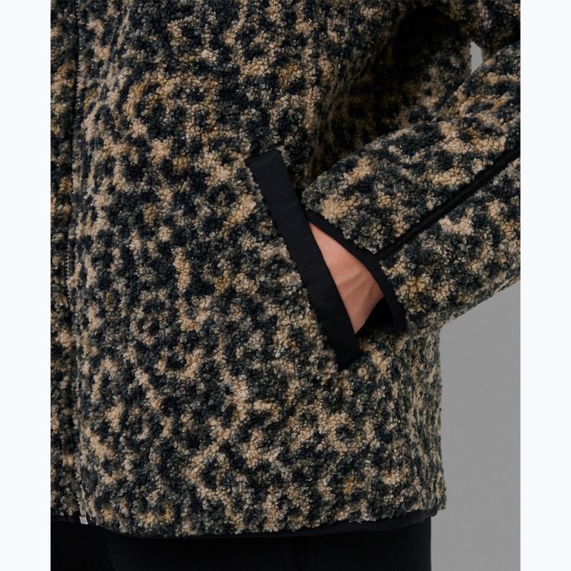 Damenpullover Sweaty Betty Plush Contrast Zip Up Fleece brown ink leopard print 6