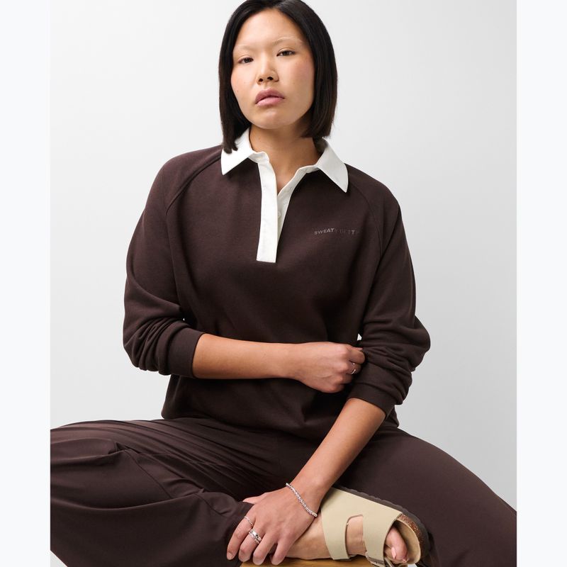 Damenpullover Sweaty Betty Revive Rugby espresso brown 4