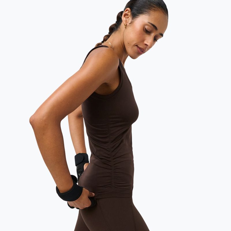 Damen Yoga-Shirt Sweaty Betty Seamless Ruched Tank espresso brown 4