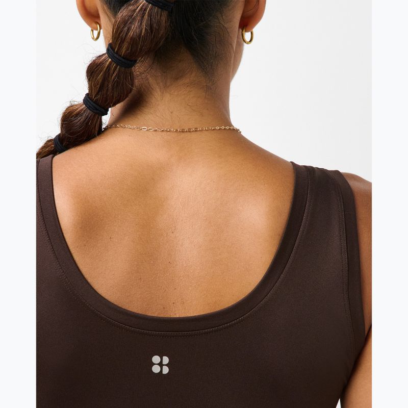Damen Yoga-Shirt Sweaty Betty Seamless Ruched Tank espresso brown 5