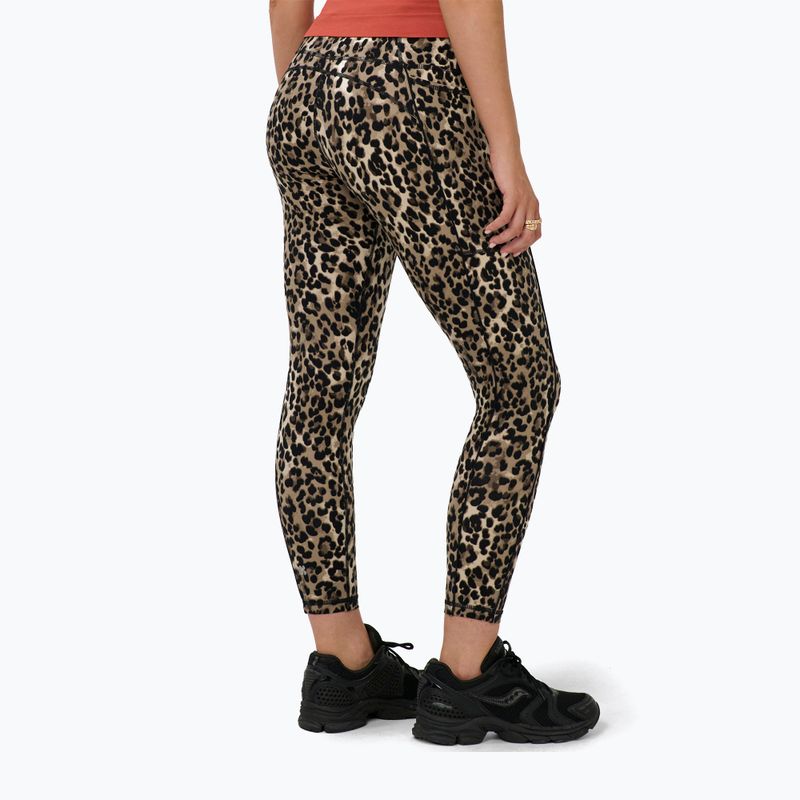 Damen-Trainingsleggings Sweaty Betty Power Piping Workout 7/8 brown ink leopard print 3