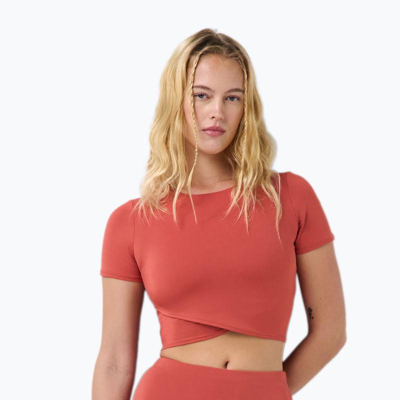 Damen Yoga-Shirt Sweaty Betty All Day Wrap terrazzo red