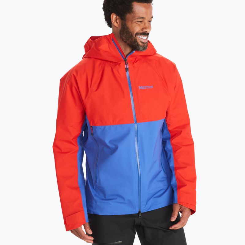 Marmot Mitre Peak GTX Herren Regenjacke rot-blau M12685-21750