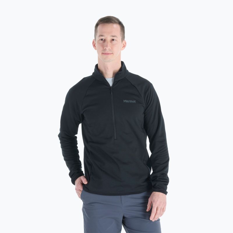 Marmot Herren Fleece-Sweatshirt Leconte Fleece 1/2 Zip schwarz