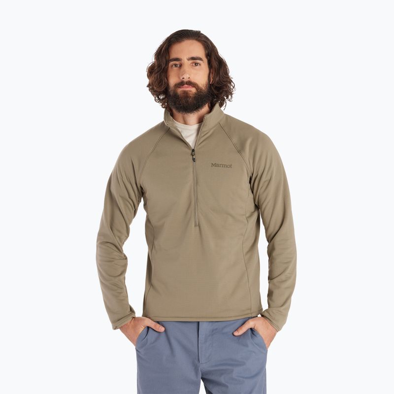 Herren Marmot Leconte Fleece 1/2 Zip vetiver Sweatshirt