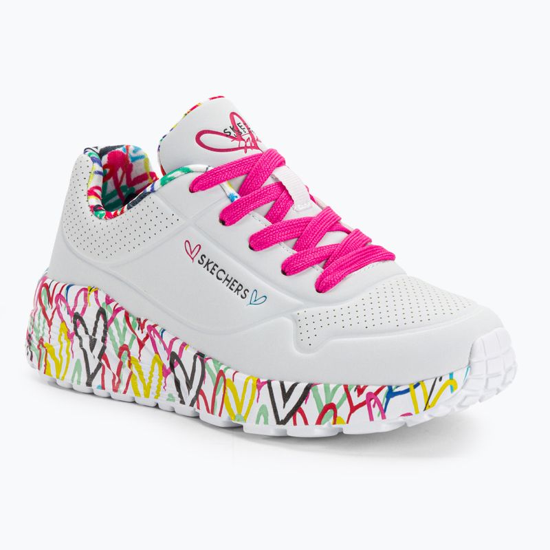 SKECHERS Uno Lite Lovely Luv weiß/multi Kinder Turnschuhe