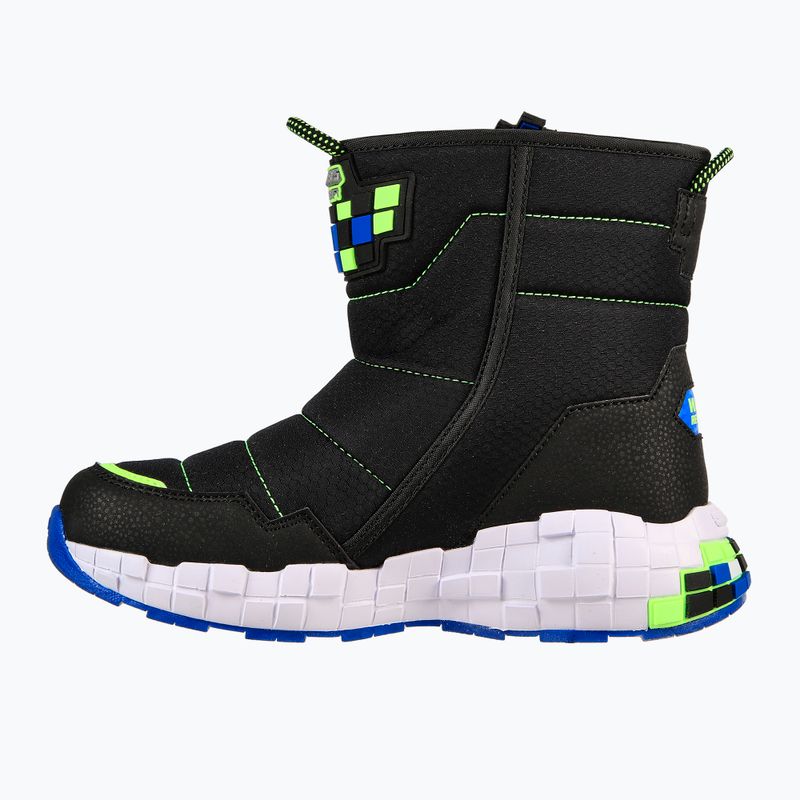 SKECHERS Mega-Craft Cuboforce Kinder-Trekking-Stiefel schwarz/blau/lime 3