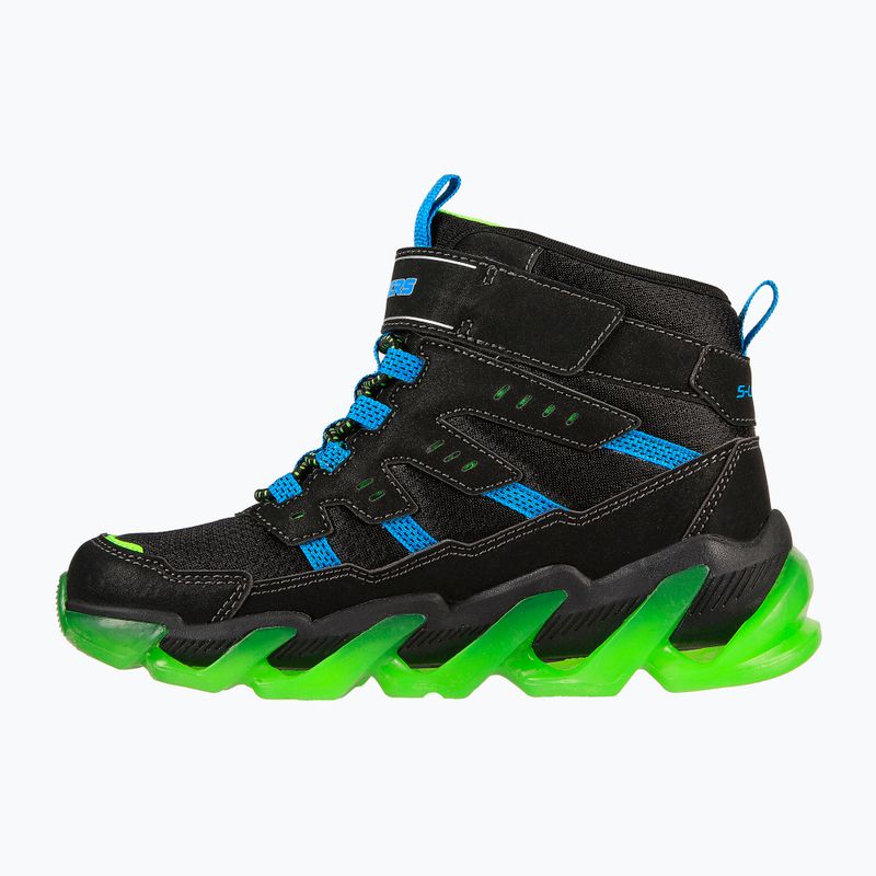 SKECHERS Kinderschuhe Mega-Surge Flash Breeze schwarz/blau/lime 10