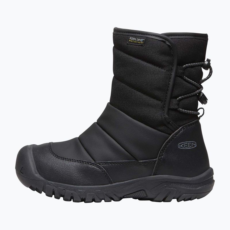 KEEN Puffrider WP Kinder-Trekkingstiefel schwarz/stahlgrau 9