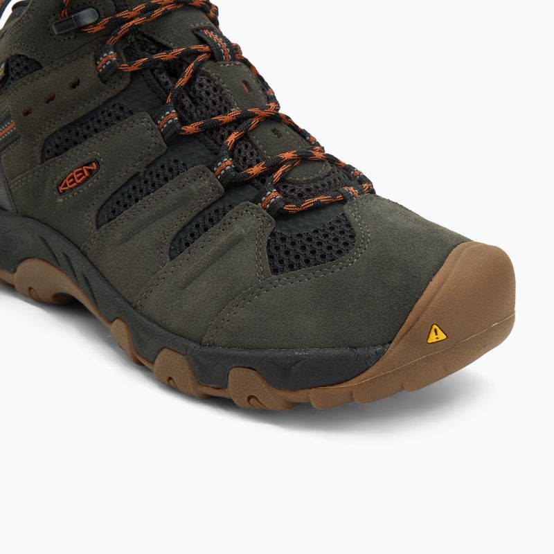 Trekkingschuhe Herren KEEN Headout Mid Waterproof black olive/fossil orange 7