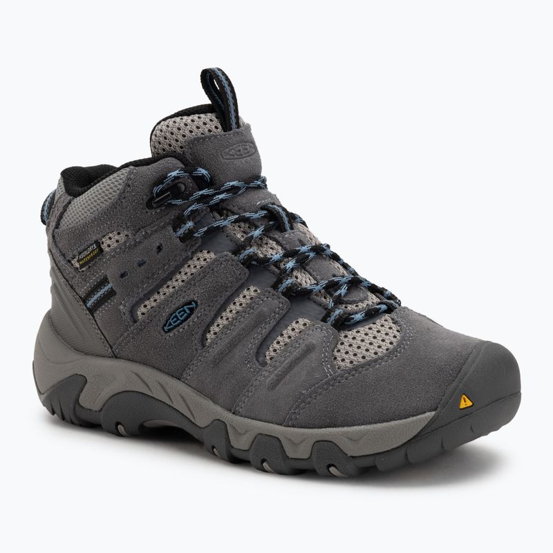 Trekkingschuhe Damen KEEN Headout Mid Waterproof steel grey/blue heaven