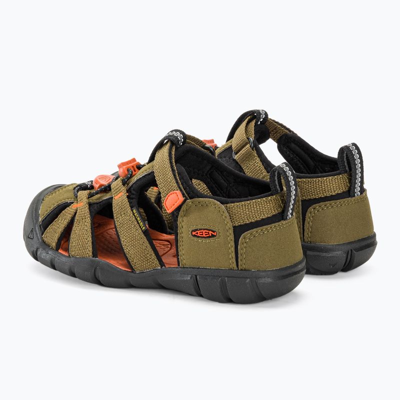 KEEN Seacamp II CNX dunkeloliv/goldfarben Kindersandalen 3