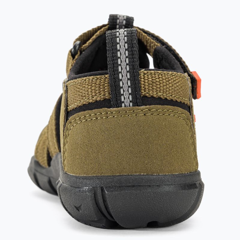 KEEN Seacamp II CNX dunkeloliv/goldfarben Kindersandalen 7