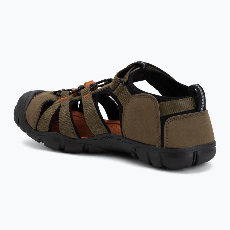Kindersandalen KEEN Seacamp II CNX dark olive/gold flame 3