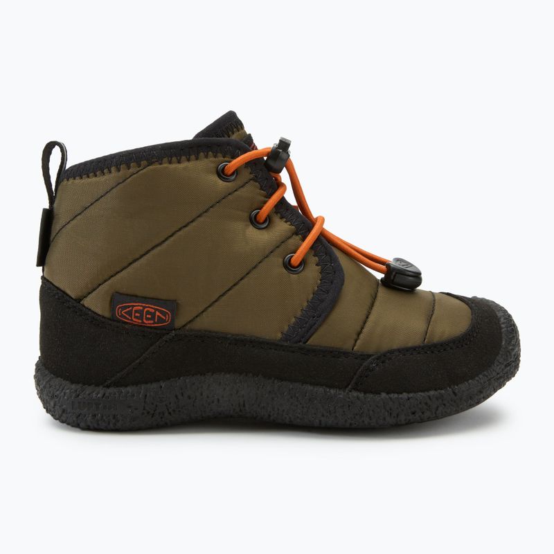 KEEN Howser II Chukka WP Kinderstiefel dark olive/gold flame 2