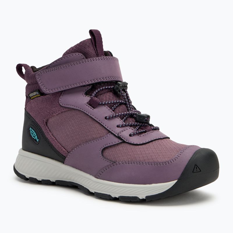 Wanderschuhe Kinder KEEN Skua Mid WP JR black plum/plum perfect