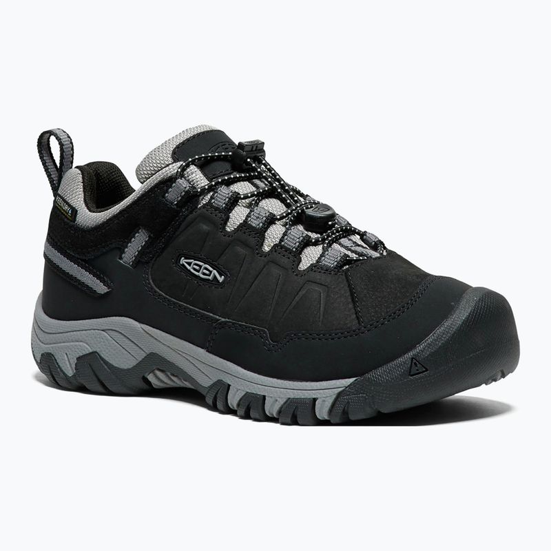 Trekkingschuhe Kinder KEEN Targhee IV Low Waterproof black/steel grey