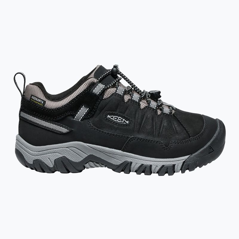 Trekkingschuhe Kinder KEEN Targhee IV Low Waterproof black/steel grey 2