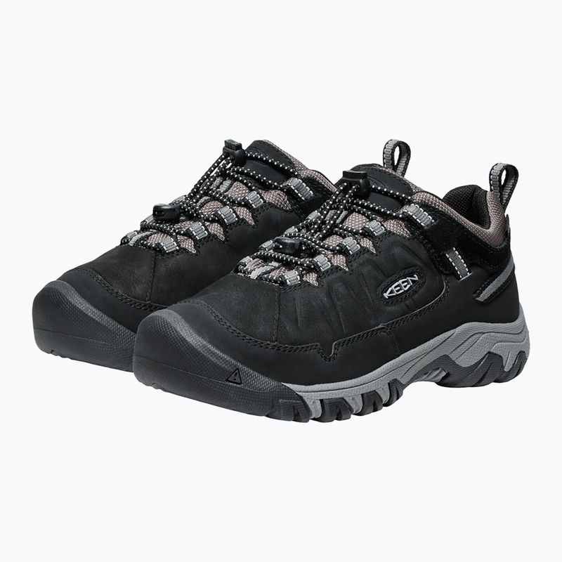 Trekkingschuhe Kinder KEEN Targhee IV Low Waterproof black/steel grey 4