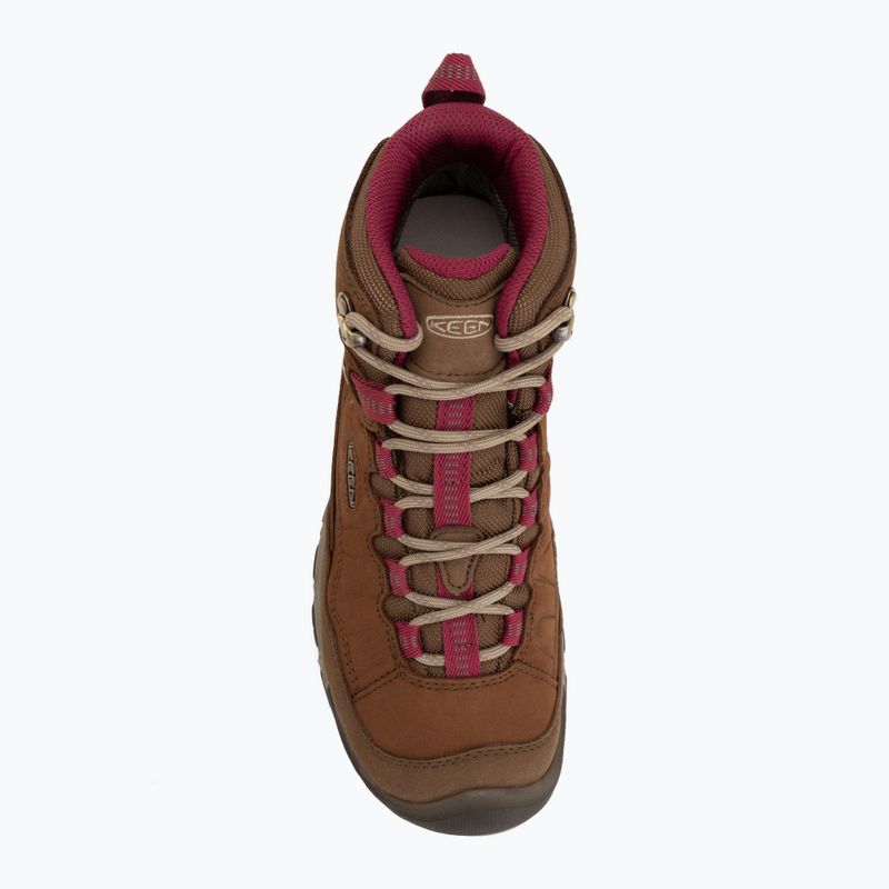 Damen-Trekkingschuhe KEEN Targhee IV Mid Wp bison/beaujolais 5