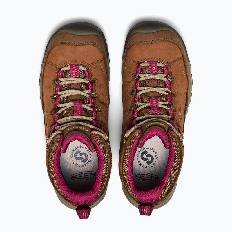 Damen-Trekkingschuhe KEEN Targhee IV Mid Wp bison/beaujolais 5