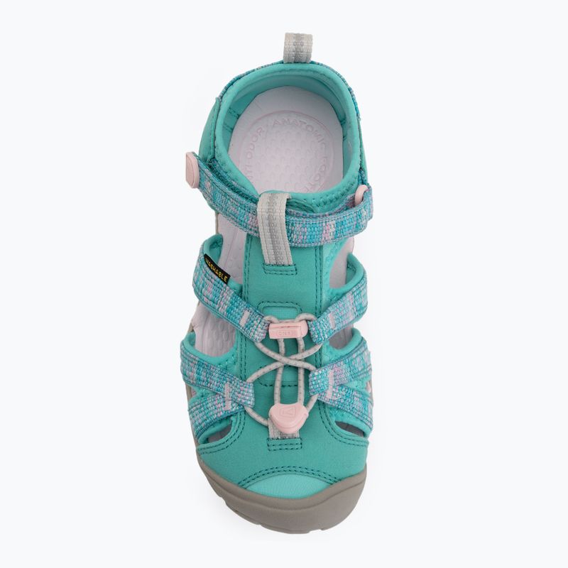 Junior-Sandalen KEEN Seacamp II CNX bright aqua/giggle pink 5