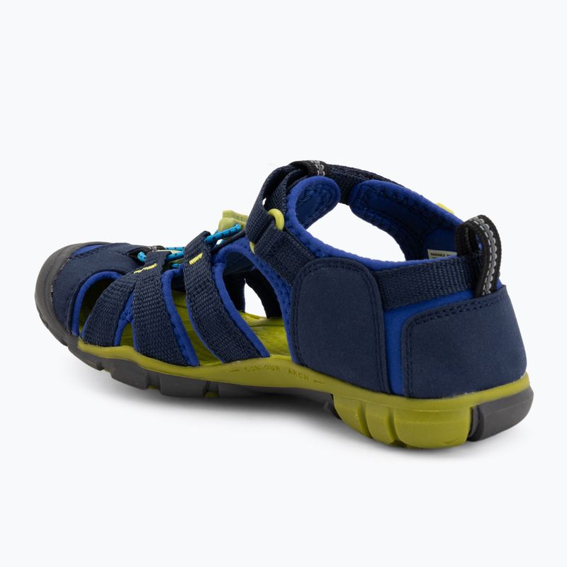 Junior-Sandalen KEEN Seacamp II CNX naval academy/chartreuse 3