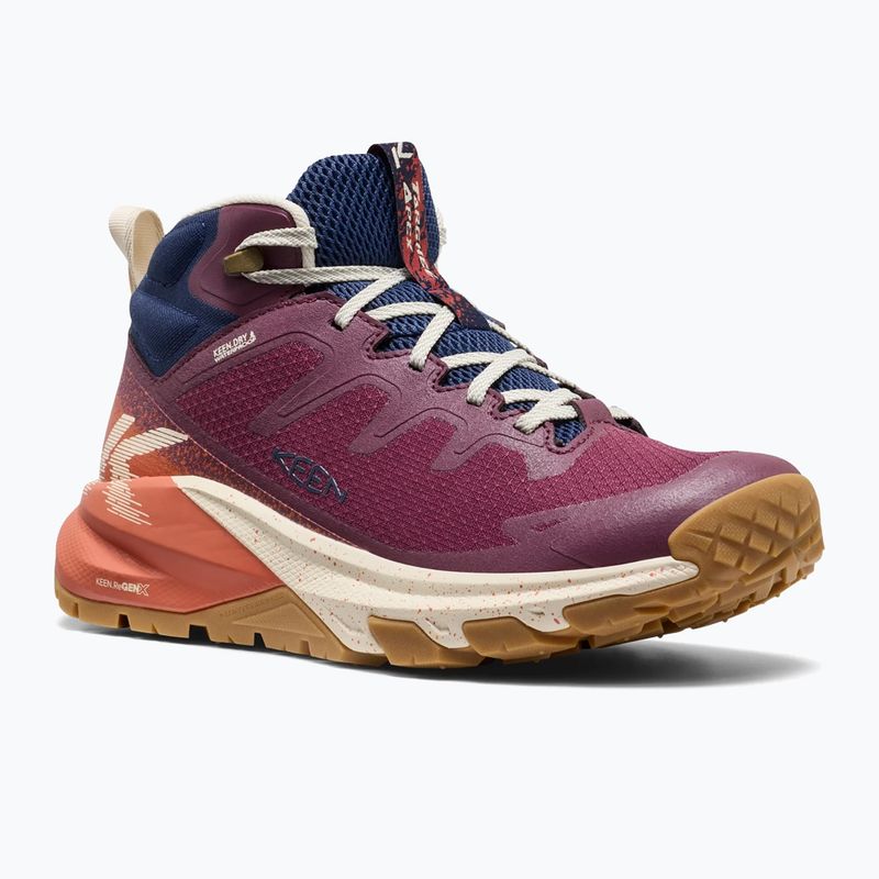 Damen-Trekkingschuhe KEEN Targhee Apex Mid Wp fig/burnt brick