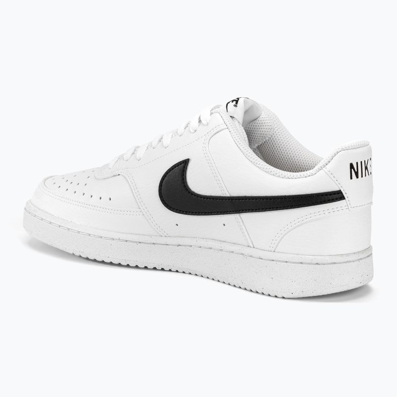 Nike Court Vision Low Next Nature Herrenschuhe weiß/schwarz/weiß 3