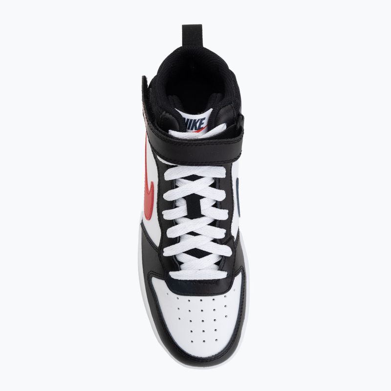 Schuhe  Nike Court Borough Mid 2 white/white/black/university red 5