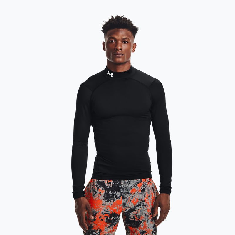 Training Longsleeve Herren Under Armour Comp Mock UA Armour black/white