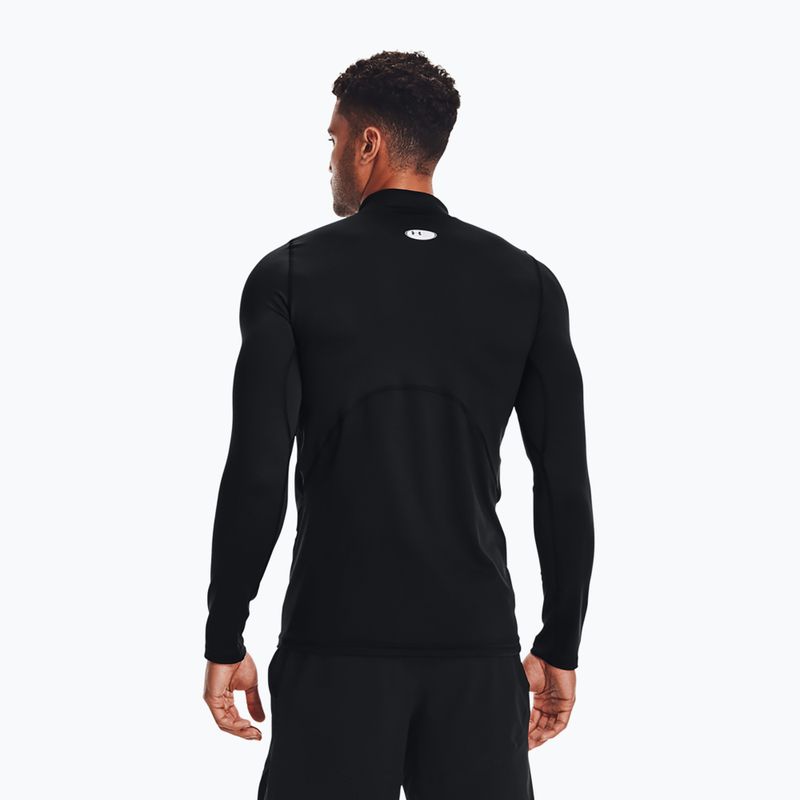 Training Longsleeve Herren Under Armour Comp Mock UA Armour black/white 3