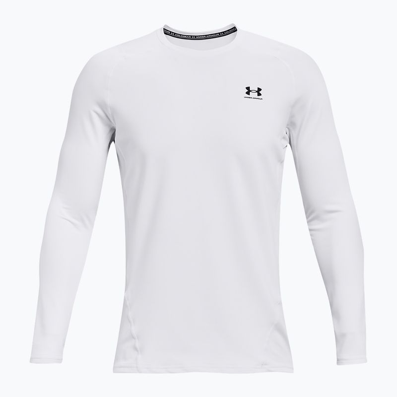 Herren-Trainingslangarmshirt Under Armour CG Armour Fitted Crew white/black