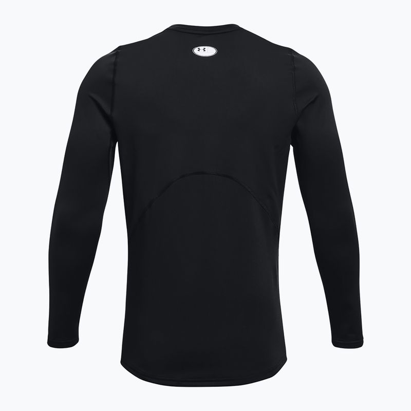 Herren-Trainingslangarmshirt Under Armour CG Armour Fitted Crew black/white 2