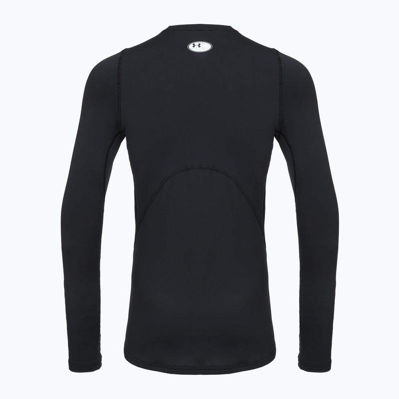 Herren-Trainingslangarmshirt Under Armour CG Armour Fitted Crew black/white 2