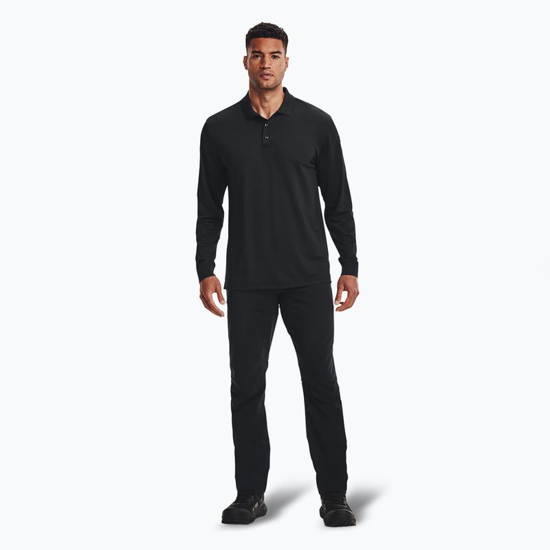 Herren Under Armour Tactical Performance Polo 2.0 Longsleeve schwarz/schwarz 2
