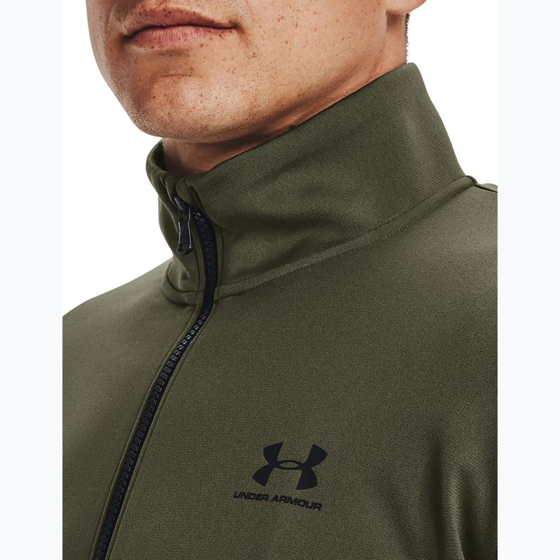 Herren-Sweatshirt Under Armour Sportstyle Tricot navy von green/navy von green/black 4