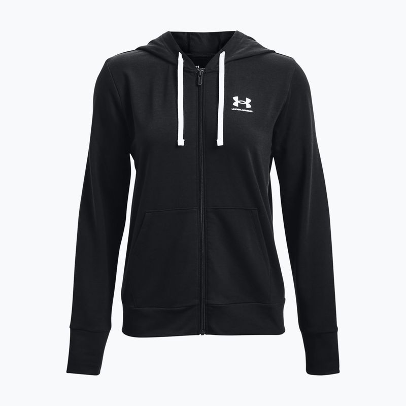 Under Armour Damen Training Sweatshirt Rival Terry Full Zip Hoodie schwarz 1369853