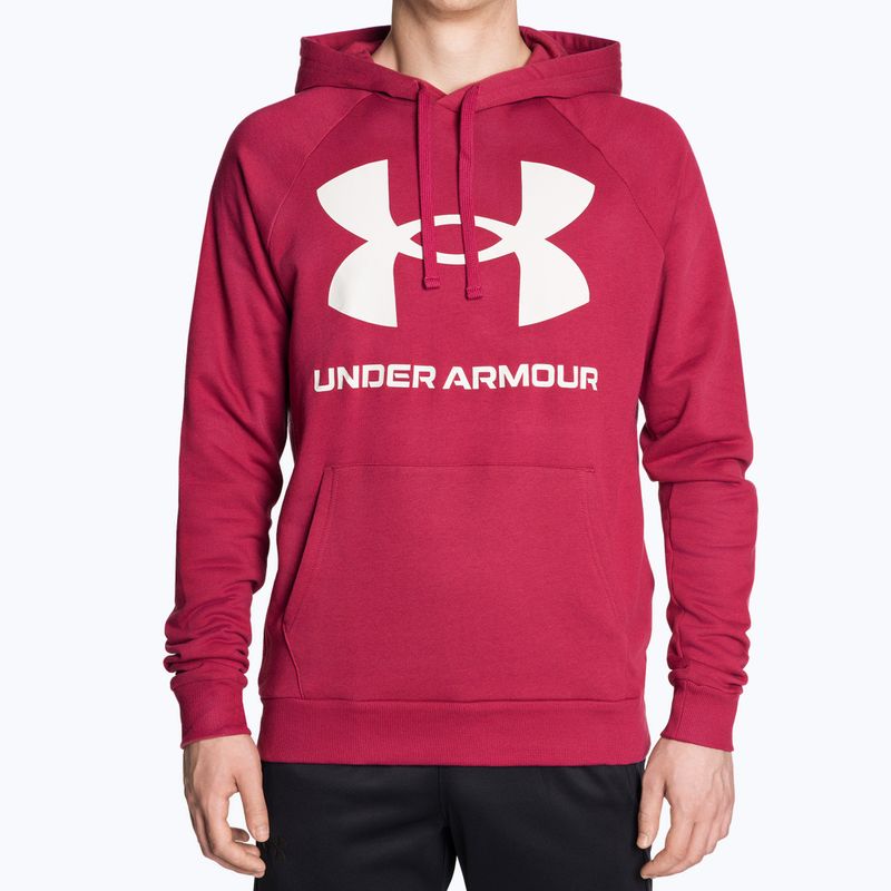 Under Armour Herren Trainingspullover Rival Fleece Big Logo HD rot und weiß 1357093-664