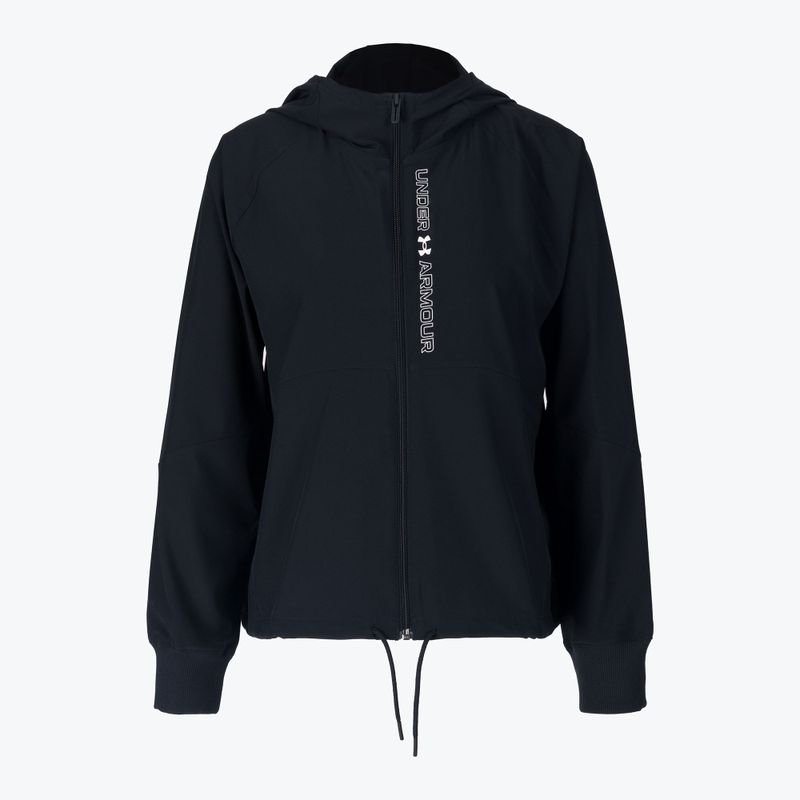 Under Armour Woven Damen Kapuzenjacke schwarz und weiß 1369889