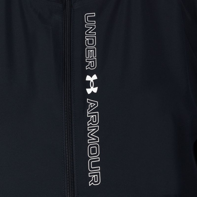 Under Armour Woven Damen Kapuzenjacke schwarz und weiß 1369889 3