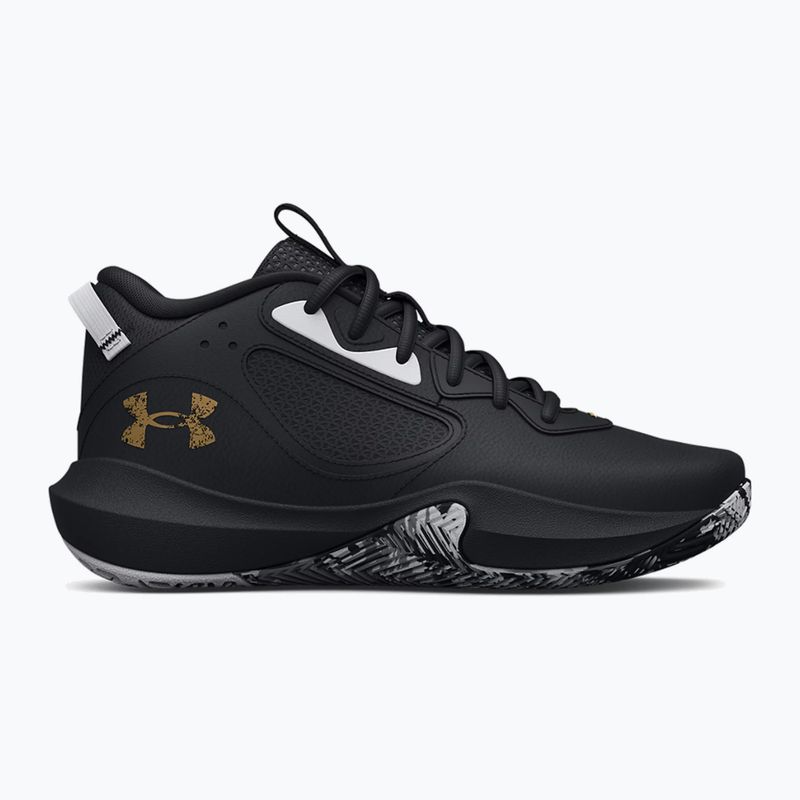 Under Armour Lockdown 6 Basketball Schuhe schwarz/schwarz/metallic gold 11